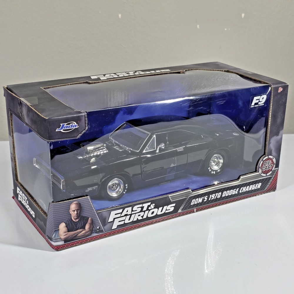 Jada Fast and Furious Dom's 1970 Dodge Charger Black 1:24 Diecast Model #31942